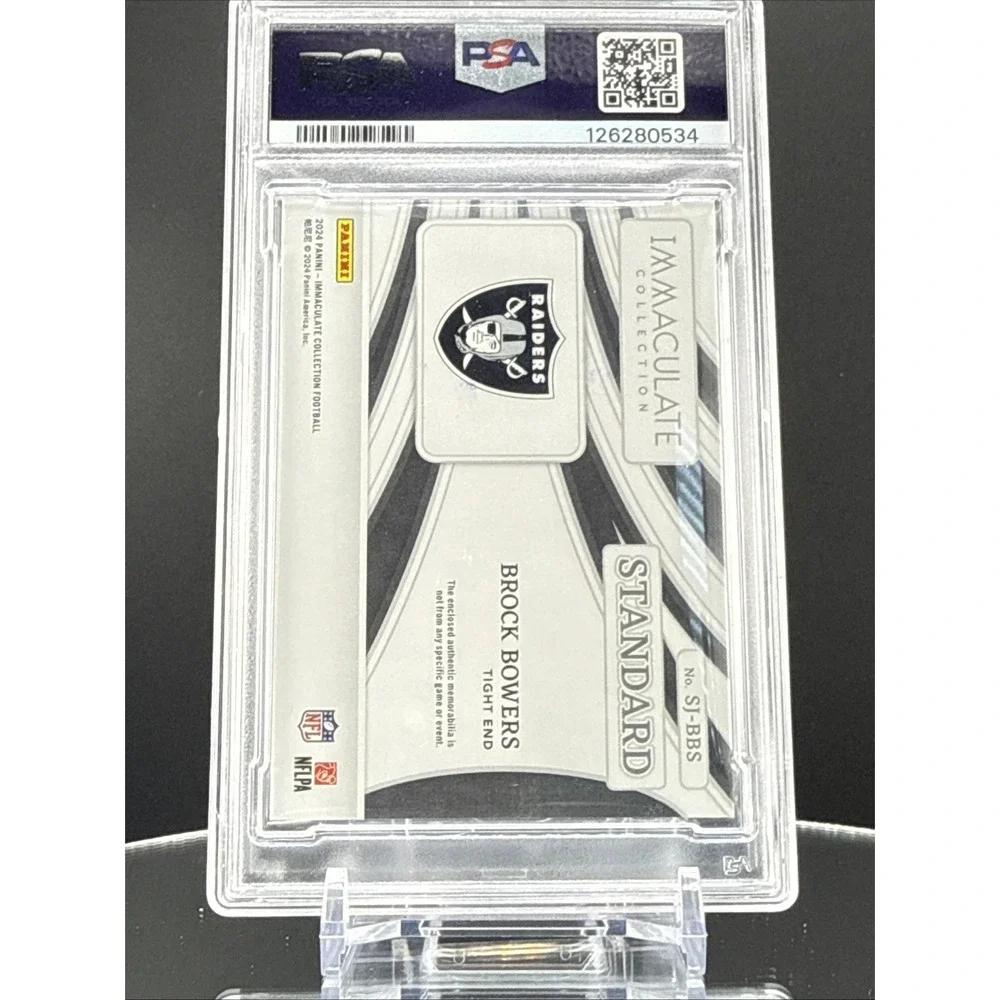 2023 Panini Immaculate Brock Bowers Jersey‎ Patch /49 PSA 9